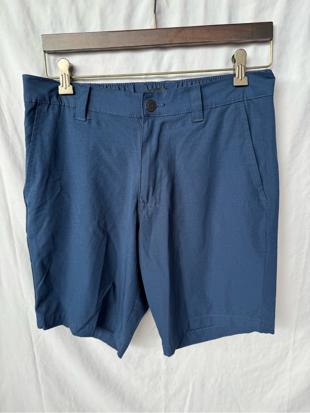 Banana Republic Navy Flat-Front Performance Shorts